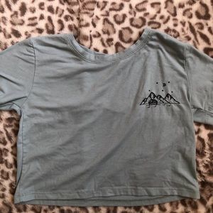Blue Cropped T-shirt